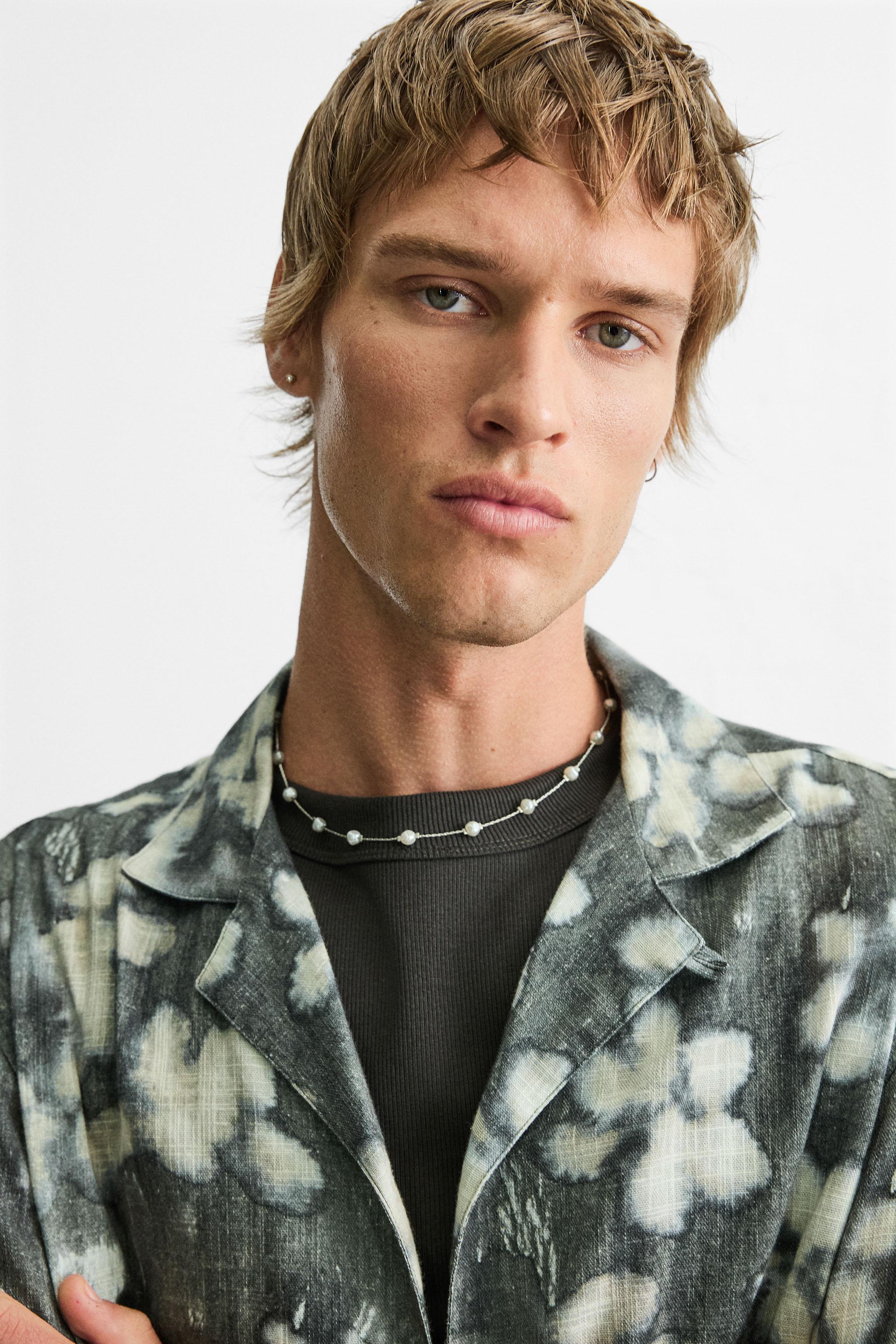 ABSTRACT FLORAL PRINT SHIRT